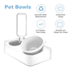 Double Dog Cat Bowls Pet Automatic Water Dispenser Détachable Dog Feeder Bowl No-Spill Pet Food Bowls Water for Cats and Small Dog ， 15 Degree Tilted Design ， S