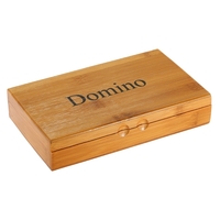 Double Six Dominos Set Divertissement Divertissement Voyage Jeu Toy Black Dots Dominos