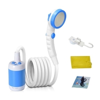 Douche de camping extérieur Pompe de douche électrique portable IPX7 Étanchéité et batterie rechargeable de 5000mAh à alimentation électrique