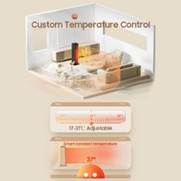 DOUHE Réchauffeur électrique sur pied 2000W Réchauffeur instantané avec double usage froid et chaud/température constante intelligente/réchauffeur domestique grand angle à alimentation chaude