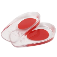 Doux Silicone Augmenter Talon Support Pad Tasse Gel Coussin Coussin Orthotic Semelle Plantaire Soins Demi-hauteur