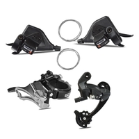 Dérailleur avant de vélo Compatible avec le pédalier 42-34-24T/42-32-22T pièce de rechange de dérailleur avant en acier massif