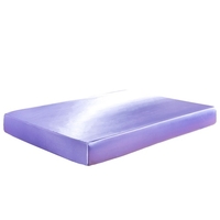Drap-housse en polyester doux et soyeux bien fait (plein,  violet)