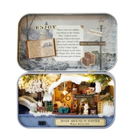 Drôle En Bois Puzzle Boîte Théâtre DIY Miniature Dollhouse Modèle Décoration de La Maison Enfants Jouet Cadeau