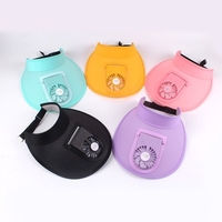 Drôle et drôle une pièce ventilateur chapeau de soleil parasol chapeau de soleil ligne extérieure mignon grand bord vide haut chapeau femme