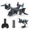 Drone RC avec fonction Mode terrestre Auto Hover Mode sans tête Un bouton Décollage Atterrissage 3D Flip 2 Batterie
