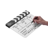Dry Erase Acrylique Réalisateur Film Clapet Film TV Cut Action Scène Clapper Conseil Ardoise avec Marqueur Pen,  Couleur Stick,  Blanc