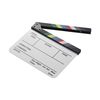 Dry Erase Acrylique Réalisateur Film Clapet Film TV Cut Action Scène Clapper Conseil Ardoise avec Marqueur Pen,  Couleur Stick,  Blanc