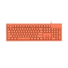 DSK100 Clavier filaire 104 touches Clavier de jeu de bureau Clavier ergonomique avec sensation de main mécanique Rétroéclairage blanc Rose