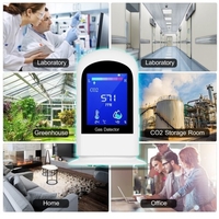 Détecteur de dioxyde de carbone rechargeable Compteur de CO2 numérique LCD portable Testeur de dioxyde de carbone Compteur de température et d