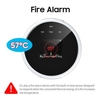 Détecteur de fuite de gaz Wifi Alarme incendie Conception murale Contrôle APP Contrôle intelligent Wi-Fi Natura Gaz/LPG Testeur avec écran LCD (Type USB)