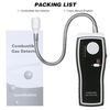 Détecteur de gaz combustible portable KKmoon avec alarme sonore et lumière Instrument de détection de gaz numérique testeur de fuite de gaz analyseur de gaz blanc