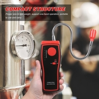 Détecteur de gaz combustible portable KKmoon avec alarme sonore et lumière Instrument de détection de gaz numérique testeur de fuite de gaz analyseur de gaz rouge