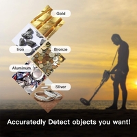 Détecteur de métaux souterrain de haute précision localisateur de métaux LCD 3, 1 pouces Sensibilité du dispositif de chasse au trésor Notch réglable et fonction de localisation du mode DISC