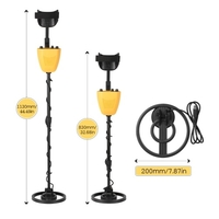 Détecteur de métaux souterrain Détecteur de métaux de haute précision Bijoux Treasure Hunter Gold Digger Outils de détection de métaux avec tout le mode métal et disque Râteau en plastique à bobine étanche de 8 pouces pour adultes et enfants