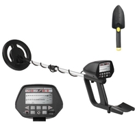 Détecteur de métaux souterrain Détecteur de métaux de haute précision Treasure Hunter Gold Digger Outils de détection de métaux avec tous les métaux et disque et mode encoche Audio 3 tons Pelle en plastique étanche à bobine de 8 pouces pour adul