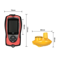 Détecteur de poisson LUCKY Portable LCD 2.4inch rechargeable 2-in-1 Wireless Sonar Transducteur Profondeur Locator ICE Ocean Bateau Fish Finder Alarm