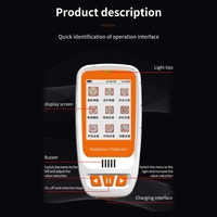 Détecteur de rayonnement nucléaire multifonctionnel dispositif de détection de rayonnement X β γ rayons Machine de surveillance en temps réel 2.0inch TFT affichage avec fonction d