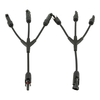 Durable Solar Photovoltaic Connector MC4 3 Pieces In Parallel Solar Panel Cable Connector Adapter Y-Shaped 4 Connected Branch Connector