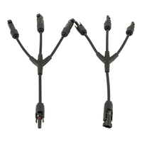 Durable Solar Photovoltaic Connector MC4 3 Pieces In Parallel Solar Panel Cable Connector Adapter Y-Shaped 4 Connected Branch Connector