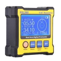 DXL360,  Rapporteur d’Angle numérique des deux axes avec 5 côté Base magnétique haute précision double axe Digital Display Level 100-240V 50 - 60Hz