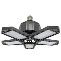 E26 / E27 150W 15000LM Lumineux LED Garage Lumière 6 Panneaux Glow Garage Plafonnier LED Déformable