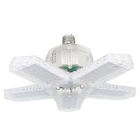 E26 / E27 150W 15000LM Lumineux LED Garage Lumière 6 Panneaux Glow Garage Plafonnier LED Déformable