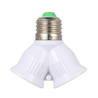 E27 Mâle à 2 Femelle Y Forme Ampoule LED Base Adaptateur Splitter Porte-lampe Douille