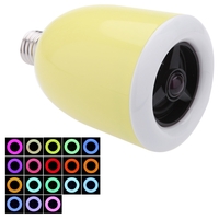 E27 Sans fil BT 4.0 haut-parleur coloré LED ampoule économie d