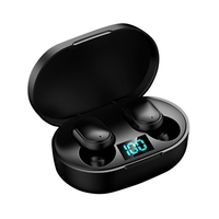 E6S BT5.1 Écouteurs sans fil 6D HiFi Stero Sound IPX4 Écouteurs intra-auriculaires étanches à la transpiration,  contrôle tactile intelligent,  double canal d