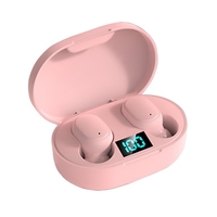 E6S BT5.1 Écouteurs sans fil 6D HiFi Stero Sound IPX4 Écouteurs intra-auriculaires étanches à la transpiration,  contrôle tactile intelligent,  double canal d