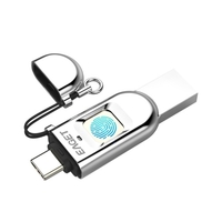 EAGET FU68 clé USB type-c USB3.0 double port en métal de cryptage d