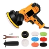 Electric Buffer Polisher 6 Inch for Polishing Sanding Waxing Variable Speed 600-3600RPM Detachable Handles with Polishing Pads for Car Polishing and Home Appliance EU