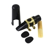 Embouchure de Saxophone/Sax Alto En Plastique avec Bouchon Boucle En Métal Roseaux Embouchure Patchs Tampons Coussins