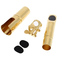 Embouchure de Saxophone/Sax alto Jazz En Métal avec Embouchure Patchs Coussins Bouchon Boucle Placage d