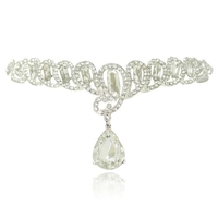 En alliage Hairband bijoux frontal avec dames strass gros mariage bandeau parti féminin pendentif casque