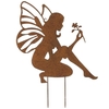 En métal Pieu De Jardin Fée Forme Statue Rétro Sculpture Clôtures En Plein Air Pelouse Arrières Pieu Décoration Figurines Ornement Statues