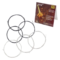 En Nylon noir plaie cuivre plaqué argent 1st-6th(.028-.043) 6pcs guitare classique cordes String ensemble