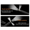 Endoscope à double caméra avec écran couleur IPS de 7 pouces Endoscope à écran partagé avec 6 lumières LED 1080P Photos Vidéos Serpent Caméra IP67 Étanche 2 millions de pixels avec fente pour carte TF