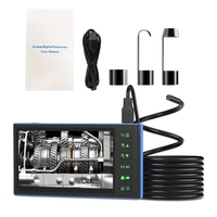 Endoscope à double caméra avec endoscope à écran couleur IPS de 7 pouces avec 6 lumières LED 1080P Photos Vidéos Caméra serpent IP67 Caméra d