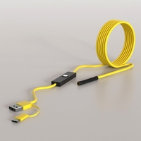 Endoscope 1MP 3 en 1endoscope Endoscope 720P 6pcs 5.5MM lumières LED réglables 2 mètres 内窥镜