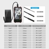 Endoscope industriel 1080P Borescope avec 6 lumières LED Caméra serpent à écran couleur IPS de 4, 5 pouces Caméra d