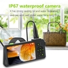 Endoscope industriel avec écran couleur IPS de 4, 5 pouces 1080P Photos Vidéos Caméra serpent avec 6 lumières LED Borescope IP67 Caméra d
