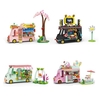 Enfants blocs de construction briques filles jouets Puzzle cadeau Snack camion modèle cadeau de noël jouet parent-enfant