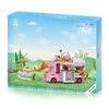 Enfants blocs de construction briques filles jouets Puzzle cadeau Snack camion modèle cadeau de noël jouet parent-enfant