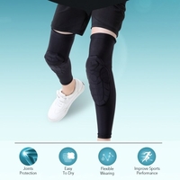 Enfants manches de jambe de compression manches de jambe anti-dérapant avec genouillères de protection pour le patinage de volley-ball de basket-ball