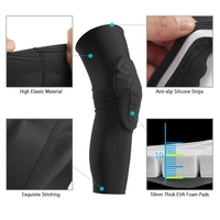 Enfants manches de jambe de compression manches de jambe anti-dérapant avec genouillères de protection pour le patinage de volley-ball de basket-ball