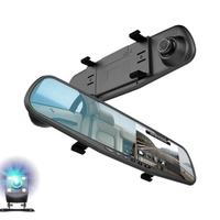 Enregistreur de conduite de voiture à double caméra 1080P Full HD double caméra de tableau de bord 170 ° objectif grand angle moniteur de stationnement enregistrement en boucle détection de mouvement