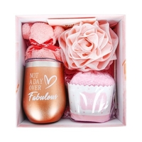 Ensemble cadeau tasse à café tasse thermique 12 oz avec couvercle paille cartes de vœux serviette chaussettes boule de bain tasse à café isolée tasse à boire réutilisable en acier inoxydable excellent anniversaire meilleurs cadeaux pour épouse so