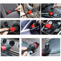 Ensemble de 10 brosses de détail automatiques pour le nettoyage des roues,  intérieur,  extérieur,  cuir,  y compris 5 brosses de détail haut de gamme,  3 brosses métalliques et 2 brosses de climatiseur automobile
